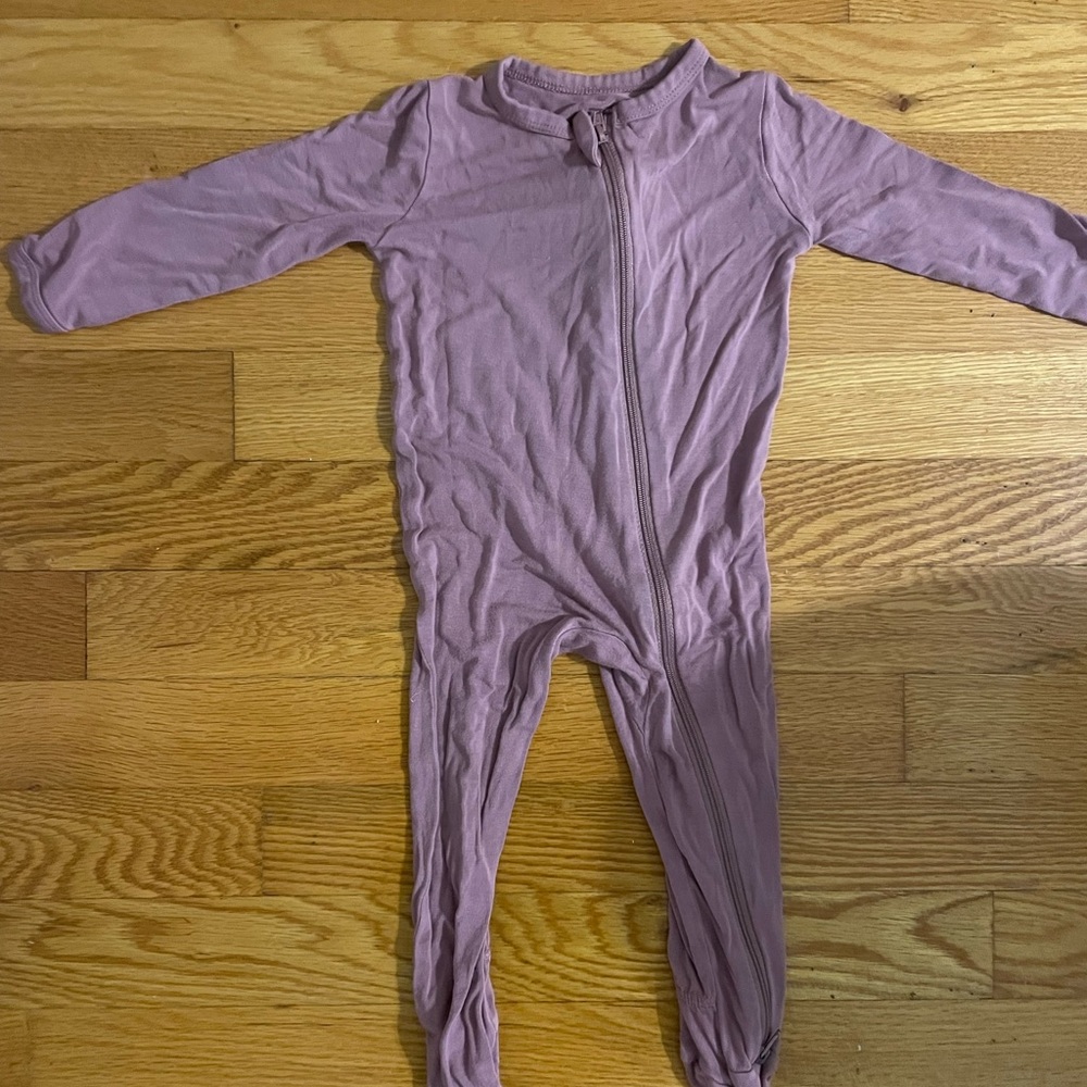 Purple Kyte BABY zipper footie size 6-12 months